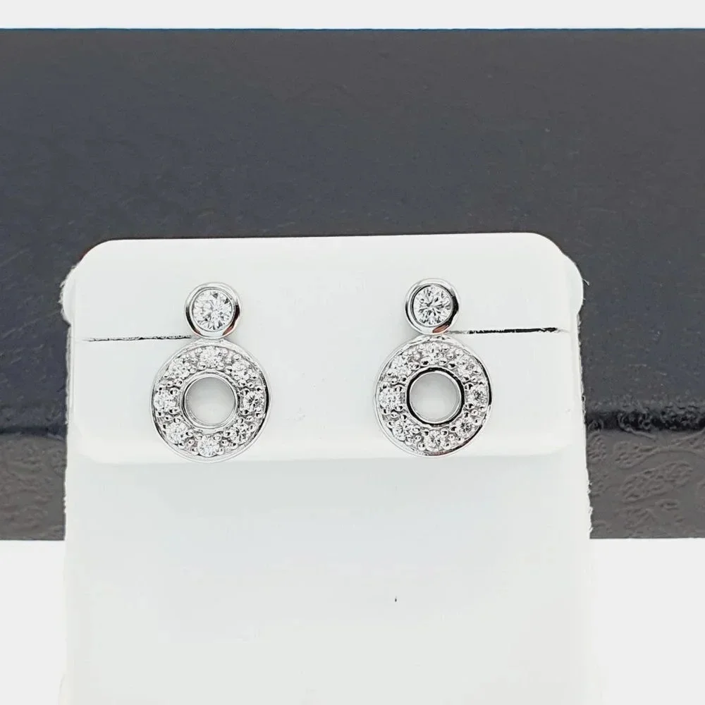 925 sterling silver luxury CZ earrings for women/girls, Best forRJUS2185